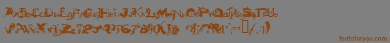 DEATHMIX Font – Brown Fonts on Gray Background