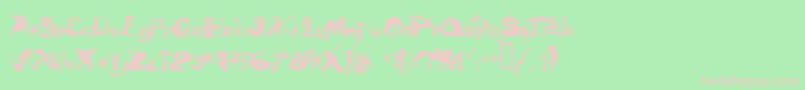 DEATHMIX Font – Pink Fonts on Green Background