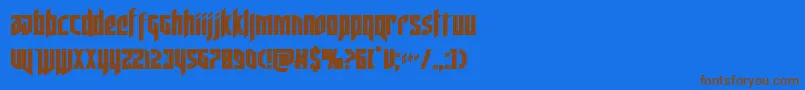 deathshead Font – Brown Fonts on Blue Background