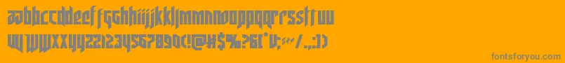 フォントdeathshead – オレンジの背景に灰色の文字