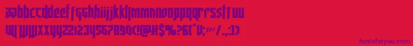 deathshead Font – Purple Fonts on Red Background