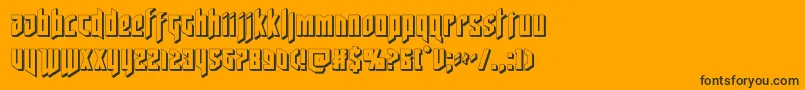 deathshead3d Font – Black Fonts on Orange Background