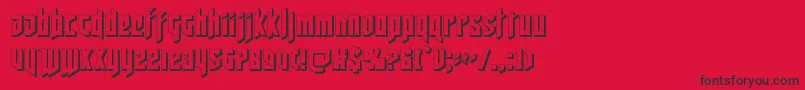 deathshead3d Font – Black Fonts on Red Background