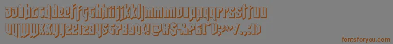 deathshead3d Font – Brown Fonts on Gray Background