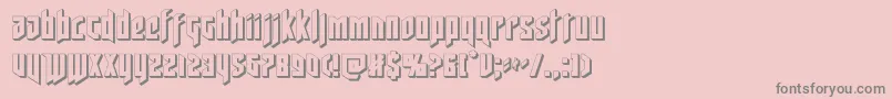 deathshead3d Font – Gray Fonts on Pink Background