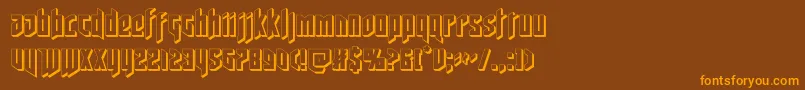 deathshead3d Font – Orange Fonts on Brown Background