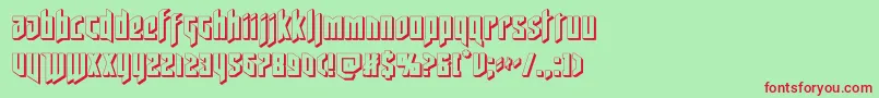 deathshead3d Font – Red Fonts on Green Background