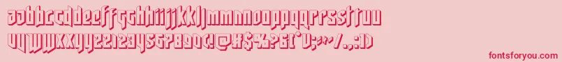 deathshead3d Font – Red Fonts on Pink Background