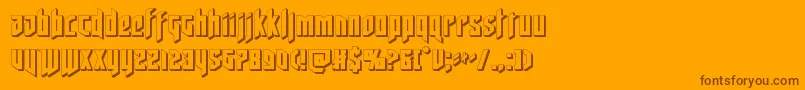 deathshead3d Font – Brown Fonts on Orange Background