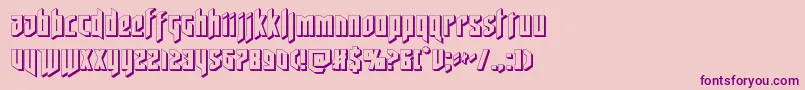 deathshead3d-Schriftart – Violette Schriften auf rosa Hintergrund