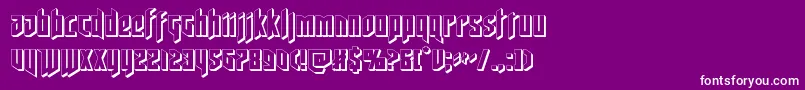 deathshead3d Font – White Fonts on Purple Background