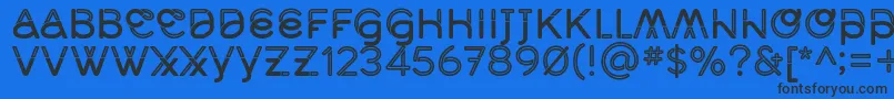 MidcaseMedline Font – Black Fonts on Blue Background