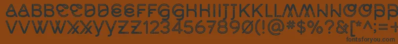 MidcaseMedline Font – Black Fonts on Brown Background