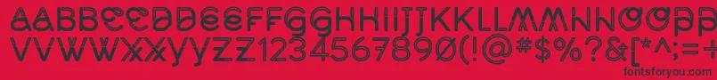 MidcaseMedline Font – Black Fonts on Red Background