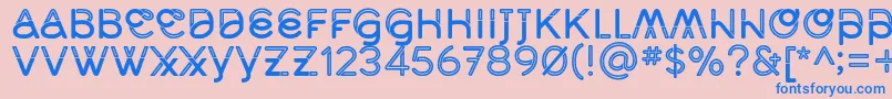 MidcaseMedline Font – Blue Fonts on Pink Background