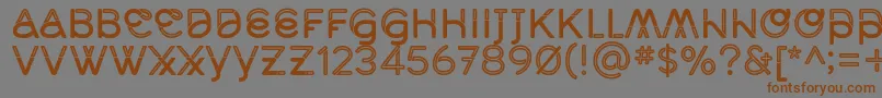 MidcaseMedline-Schriftart – Braune Schriften auf grauem Hintergrund