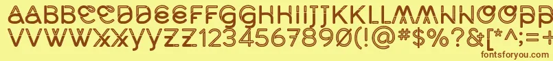 MidcaseMedline Font – Brown Fonts on Yellow Background