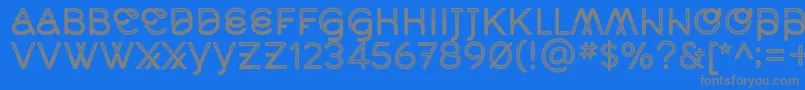 MidcaseMedline-Schriftart – Graue Schriften auf blauem Hintergrund