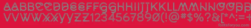 MidcaseMedline Font – Gray Fonts on Red Background