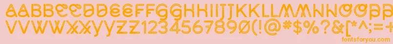 MidcaseMedline Font – Orange Fonts on Pink Background