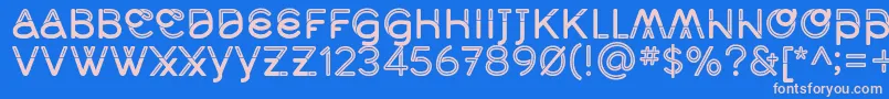 MidcaseMedline Font – Pink Fonts on Blue Background