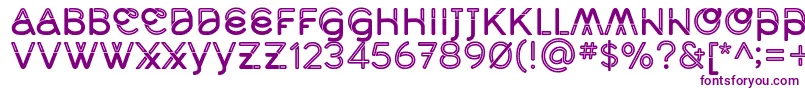 MidcaseMedline-Schriftart – Violette Schriften auf weißem Hintergrund
