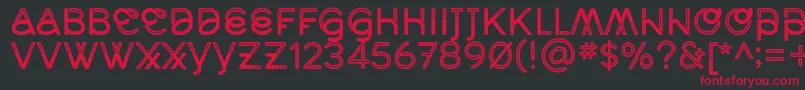 MidcaseMedline Font – Red Fonts on Black Background