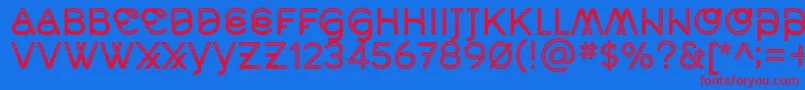 MidcaseMedline Font – Red Fonts on Blue Background