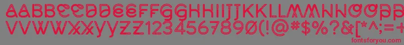 MidcaseMedline Font – Red Fonts on Gray Background