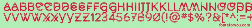 MidcaseMedline Font – Red Fonts on Green Background