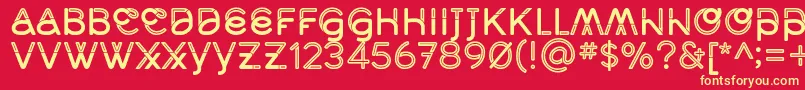 MidcaseMedline Font – Yellow Fonts on Red Background