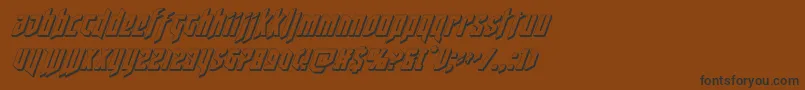 deathshead3dital Font – Black Fonts on Brown Background