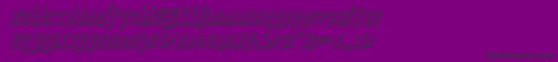 deathshead3dital Font – Black Fonts on Purple Background