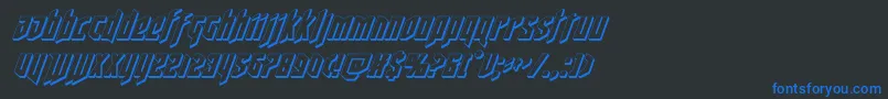 deathshead3dital Font – Blue Fonts on Black Background