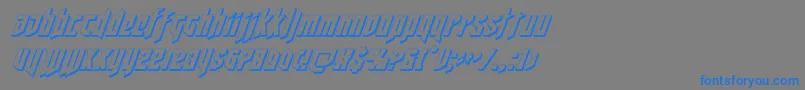 deathshead3dital Font – Blue Fonts on Gray Background