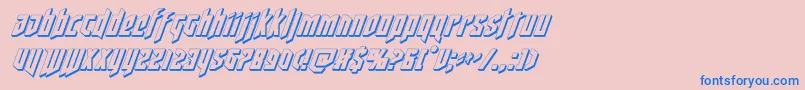 deathshead3dital Font – Blue Fonts on Pink Background