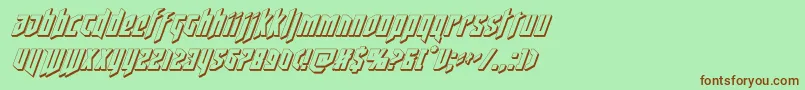 deathshead3dital Font – Brown Fonts on Green Background