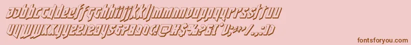 deathshead3dital Font – Brown Fonts on Pink Background