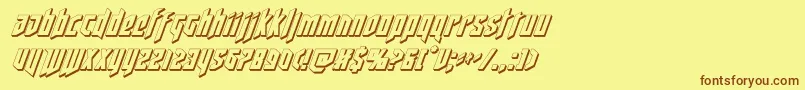 deathshead3dital Font – Brown Fonts on Yellow Background