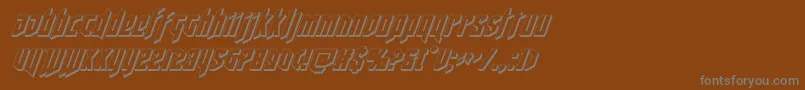 deathshead3dital Font – Gray Fonts on Brown Background