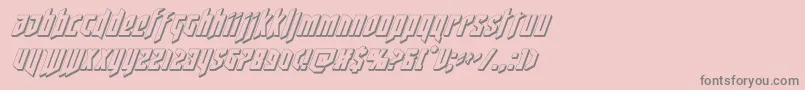 deathshead3dital Font – Gray Fonts on Pink Background