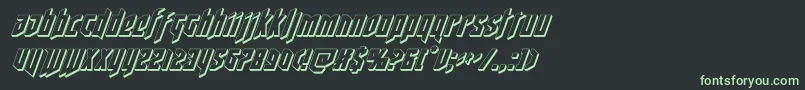 deathshead3dital Font – Green Fonts on Black Background