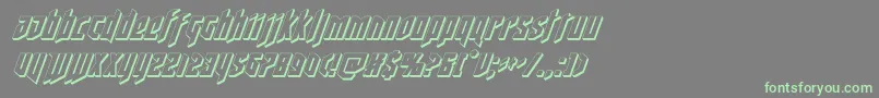 deathshead3dital Font – Green Fonts on Gray Background