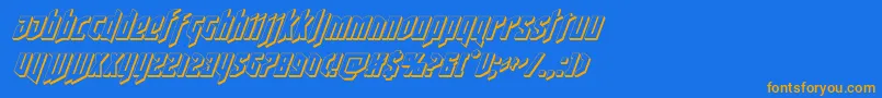 deathshead3dital Font – Orange Fonts on Blue Background