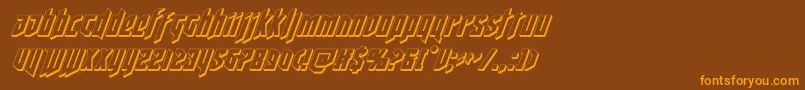 deathshead3dital Font – Orange Fonts on Brown Background