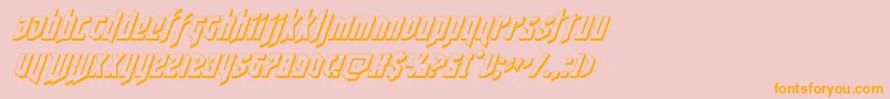 deathshead3dital Font – Orange Fonts on Pink Background