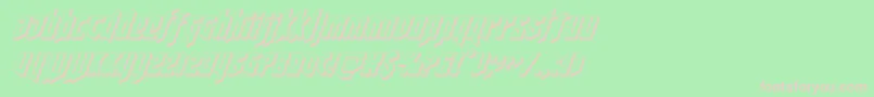 deathshead3dital Font – Pink Fonts on Green Background