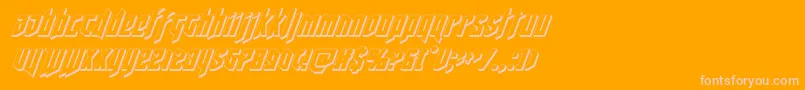deathshead3dital Font – Pink Fonts on Orange Background