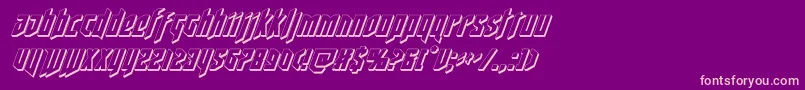 deathshead3dital Font – Pink Fonts on Purple Background