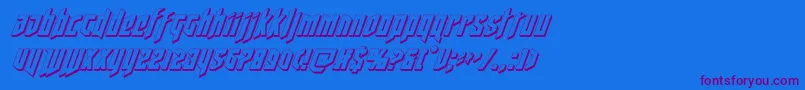 deathshead3dital Font – Purple Fonts on Blue Background